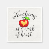 教えはハート先生評価の仕事 スタンダードカクテルナプキン (正面)