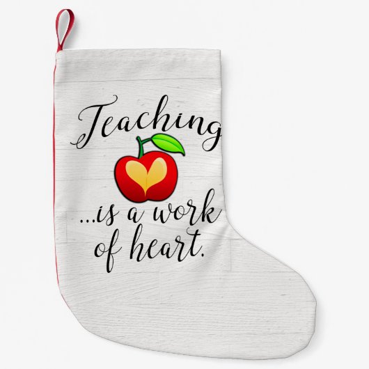 教えはハート先生評価の仕事 スモールクリスマスストッキング (正面)