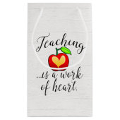 教えはハート先生評価の仕事 スモールペーパーバッグ (裏面)