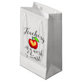 教えはハート先生評価の仕事 スモールペーパーバッグ (正面アングル)