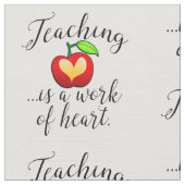 教えはハート先生評価の仕事 ファブリック (クローズアップ)