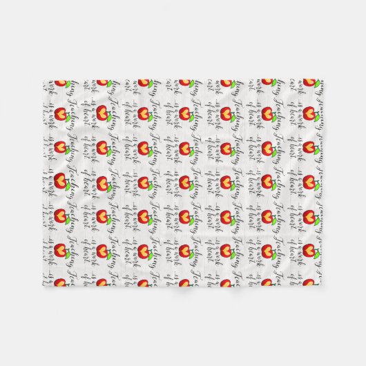 教えはハート先生評価の仕事 フリースブランケット (正面(横))