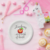 教えはハート先生評価の仕事 ペーパープレート (パーティー)