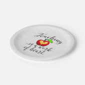 教えはハート先生評価の仕事 ペーパープレート (アングル)