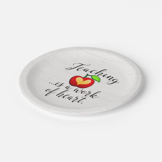 教えはハート先生評価の仕事 ペーパープレート (アングル)