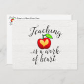 教えはハート先生評価の仕事 ポストカード (正面/裏面)