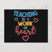 教えはハート先生評価の仕事 ポストカード (正面)