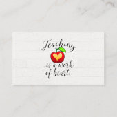 教えはハート先生評価の仕事 名刺 (裏面)
