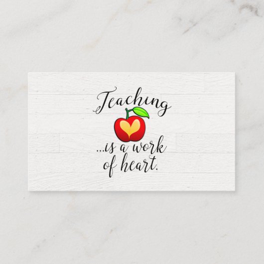 教えはハート先生評価の仕事 名刺 (裏面)