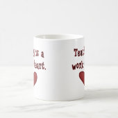 教えはハート可愛い先生引用文 コーヒーマグカップ (中央)