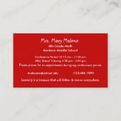 教えはハート情報カードの著作物 名刺 (裏面)