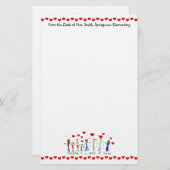 教えはハート文房具 便箋 (正面/裏面)