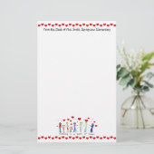 教えはハート文房具 便箋 (スタンド正面)