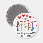 教えはハート磁石の作業 マグネット (正面/裏面)