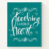 教えはハート |かわいい言い回し ノートブック (裏面)