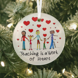 教えはハート ガラスオーナメント