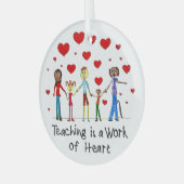 教えはハート ガラスオーナメント (正面左)