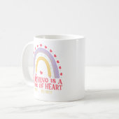 教えはハート コーヒーマグカップ (正面左)