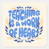 教えはハート スクエアシール (正面)