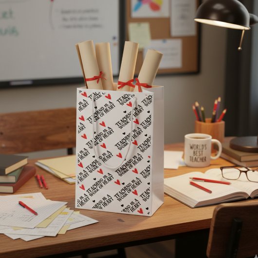 教えはハート スモールペーパーバッグ