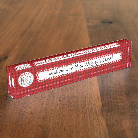 教えはハート デスクネームプレート (側面)