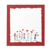 教えはハート ノートパッド (正面)