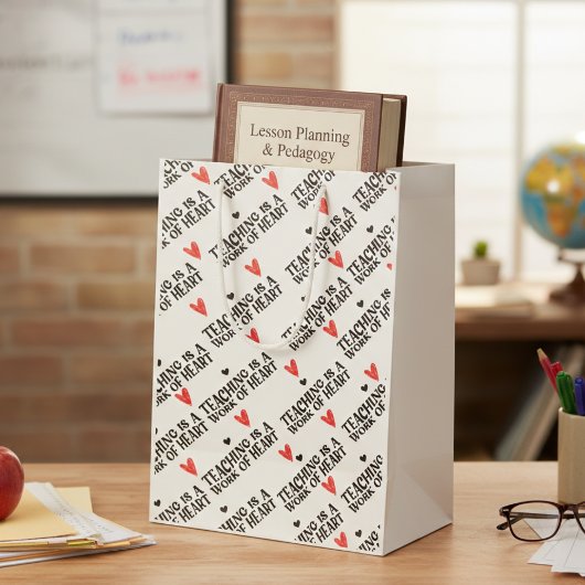 教えはハート ミディアムペーパーバッグ