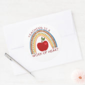 教えはハート ラウンドシール (封筒)