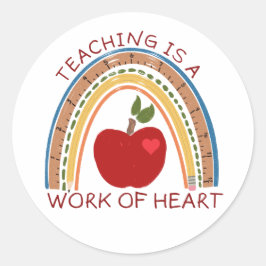 教えはハート ラウンドシール