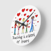 教えはハート ラウンド壁時計 (傾斜)