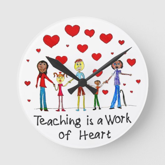 教えはハート ラウンド壁時計 (正面)