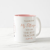 教えはハート、先生ギフトの作品 ツートーンマグカップ (正面右)