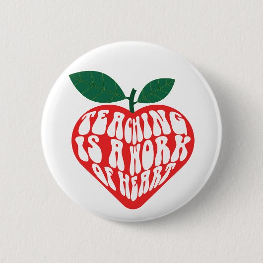 教えはハート 缶バッジ (正面)