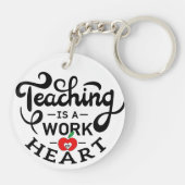 教えは先生に対するハート鑑賞の作品 キーホルダー (裏面)