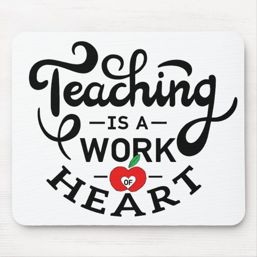 教えは先生に対するハート鑑賞の作品 マウスパッド (正面)