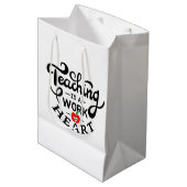 教えは先生に対するハート鑑賞の作品 ミディアムペーパーバッグ (正面アングル)