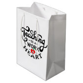 教えは先生に対するハート鑑賞の作品 ミディアムペーパーバッグ (裏面アングル)