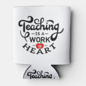 教えは先生に対するハート鑑賞の作品 缶クーラー (正面)
