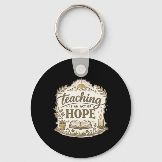 教えることは希望の行為 Teacher ギフト キーホルダー (正面)