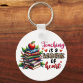 教えることは心の仕事 キーホルダー (正面)