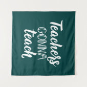 教えることを行っている先生 タペストリー (正面(横))