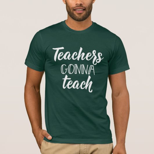 教えることを行っている先生 Tシャツ (正面)