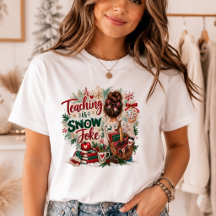 教えるのが私のスノージョーク先生のクリスマスTシャツ
