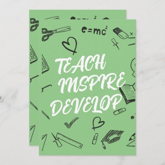 教えインスパイア先生 サンキューカード (正面/裏面)