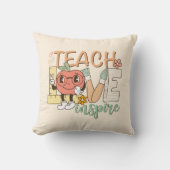 教えインスパイア愛 – かわいい学校の用品 クッション (正面)