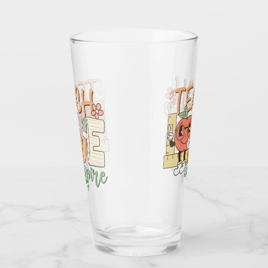 教えインスパイア愛 – かわいい学校の用品 タンブラーグラス (右)