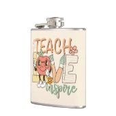 教えインスパイア愛 – かわいい学校の用品 フラスク (左)