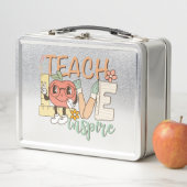 教えインスパイア愛 – かわいい学校の用品 メタルランチボックス (インサイチュ)