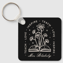 教えインスパイア気の利いた先生パーソナライズされた キーホルダー