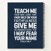 教え主よ、詩篇86:11 ノートブック (裏面)